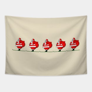 Skiing Santa Claus Tapestry