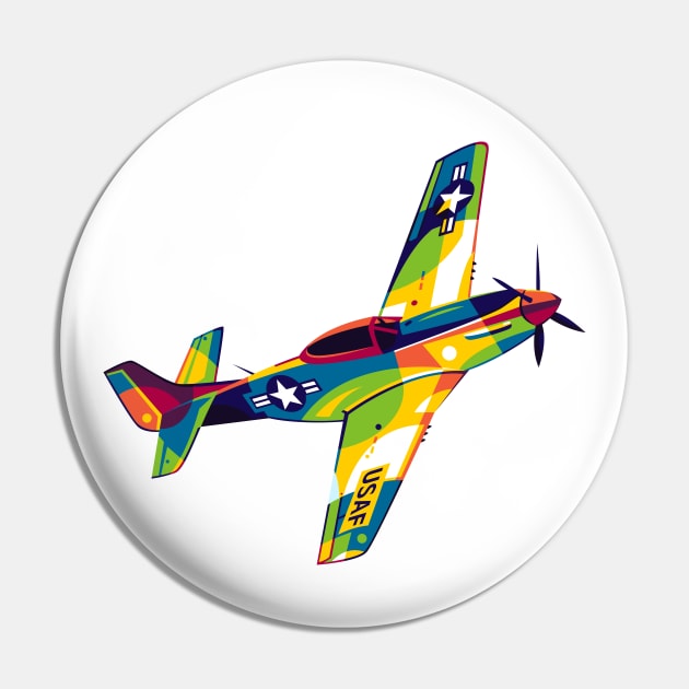 P-51 Mustang Top Gun Pin by wpaprint