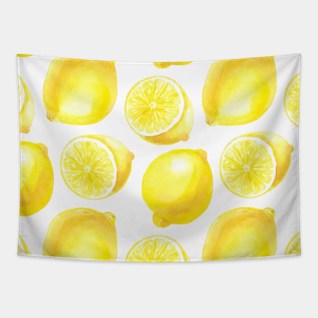 Lemons pattern design Tapestry by katerinamk