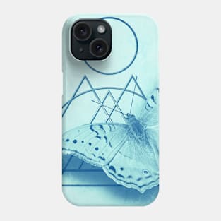 Butterfly in an abstract landscape Phone Case