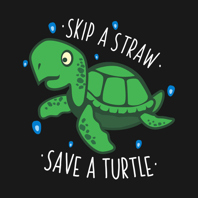 Skip a Straw Save a Turtle for Earthday - Vintage Retro Design T Shirt 2 by luisharun