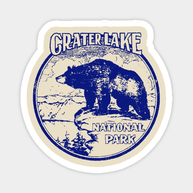 Crater Lake National Park Vintage Magnet by Hilda74