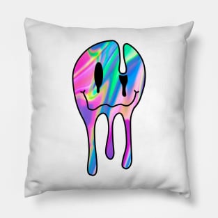 Drippy Trippy Smiley Pillow