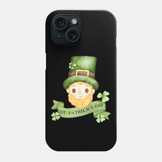 Happy Leprechaun with ginger beard. Happy St. Paddy's Day! Phone Case by UnCoverDesign