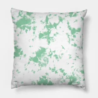 Jade green and white marble - Tie-Dye Shibori Texture Pillow