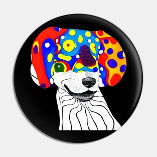 Psychedelic dog Pin