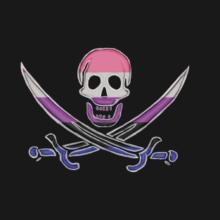 Genderfluid Pirate Pride (darkMode) T-Shirt