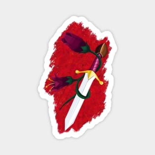 DAGGER AND FLOWERS Magnet