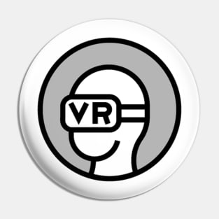 VR (Virtual Reality) Icon Logo Pin