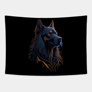 Black German Shepherd Tapestry