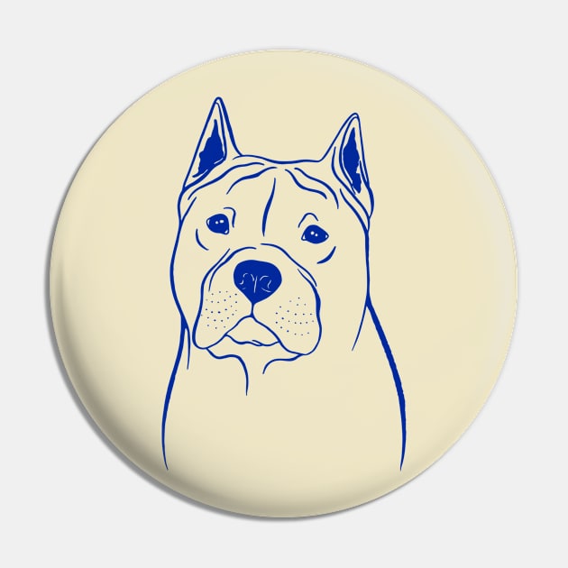 American Staffordshire Terrier (Beige and Blue) Pin by illucalliart