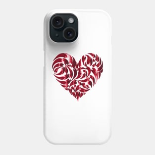 Big Heart made from Smaller abstract hearts design Phone Case