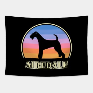 Airedale Terrier Vintage Sunset Dog Tapestry