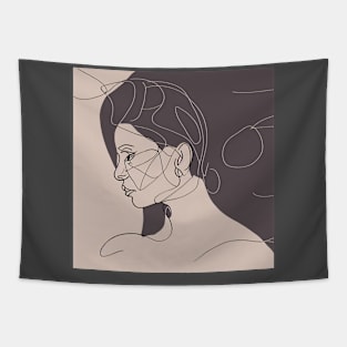 Lady of the line Tapestry