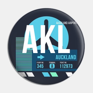 Auckland (AKL) Airport Code Baggage Tag Pin