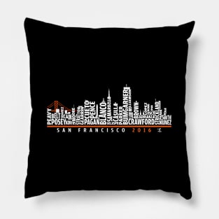 Buster Posey Skyline - Pillow