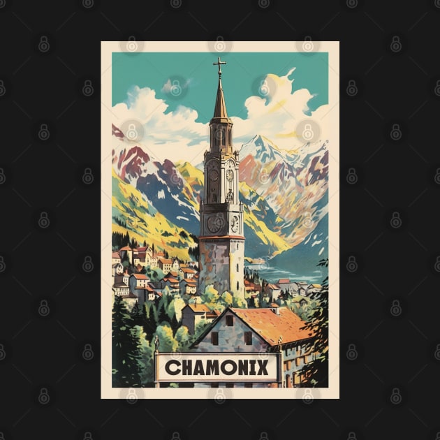 Chamonix, Mont Blan, Ski Poster by BokeeLee