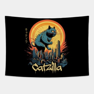 Kaiju Cat Monster - Catzilla Tapestry