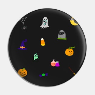 Halloween Doodles Sticker Pack Pin