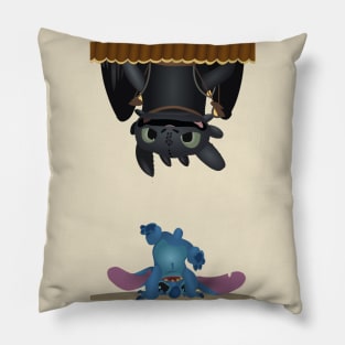 Besties do it together - Stitch and Toothless Pillow