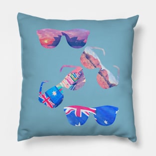 Australia  Landscapes Watercolor Sunglasses Pillow