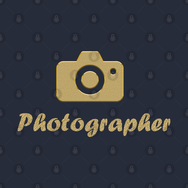 Photographer golden camera by ppandadesign