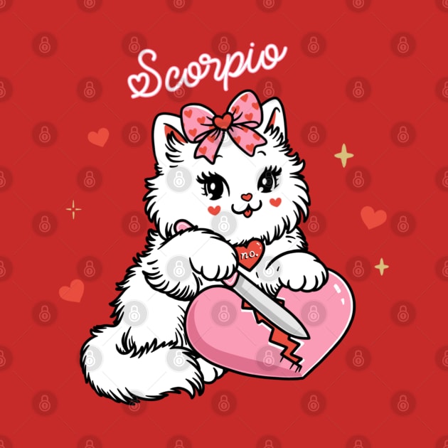 Scorpio Sassy Valentines Kitty by moonstruck crystals