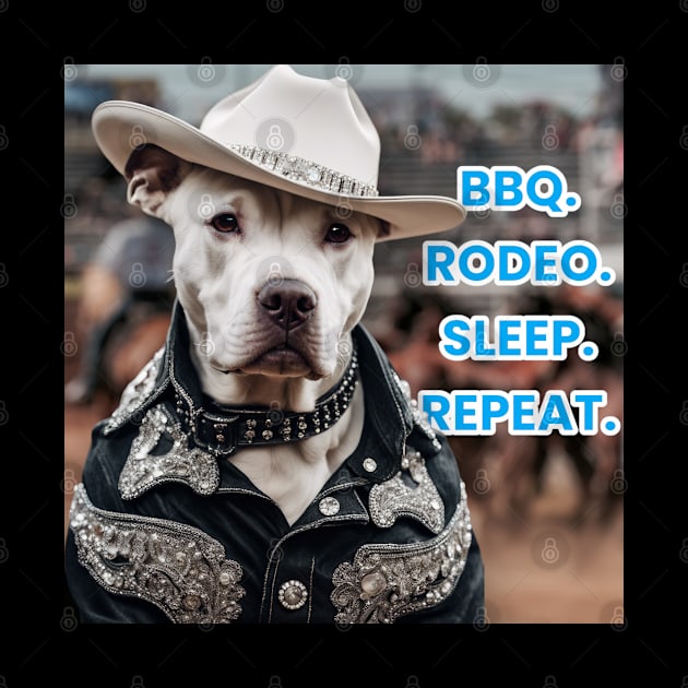 BBQ. RODEO. SLEEP. REPEAT. (pitbull) by Long-N-Short-Shop