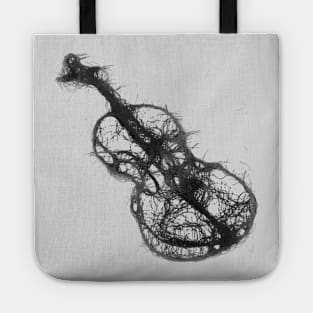 violin sketch drawing Tote