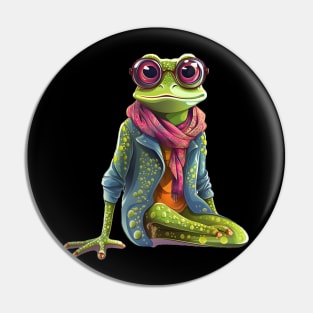 Funny Frog Fashion Lovers Gift Pin