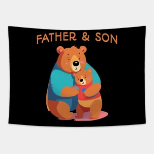 Papa Bear Father and Son Tapestry