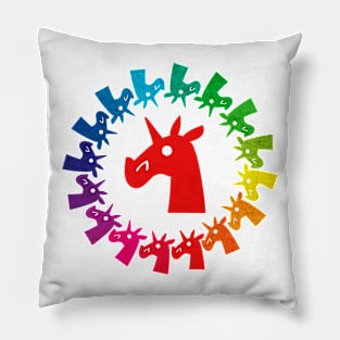 Color Me Rainbow Unicorn Pillow