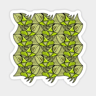 Escher fish pattern XII Magnet