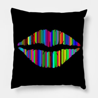 Rainbow Lips of Love Pillow