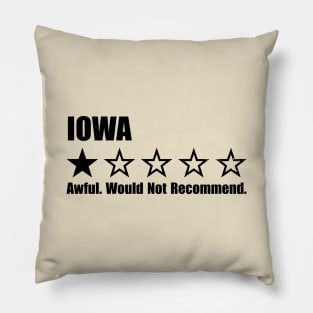 Iowa One Star Review Pillow