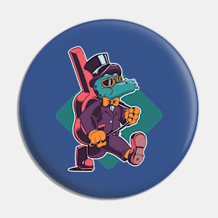 Guitar Crocodile Pin