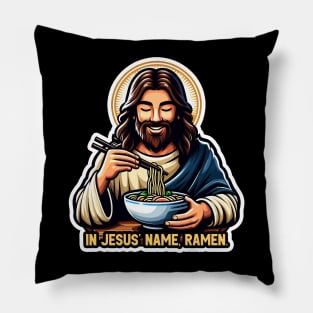 In Jesus Name Ramen Pillow