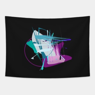 upside down abstract digital art Tapestry