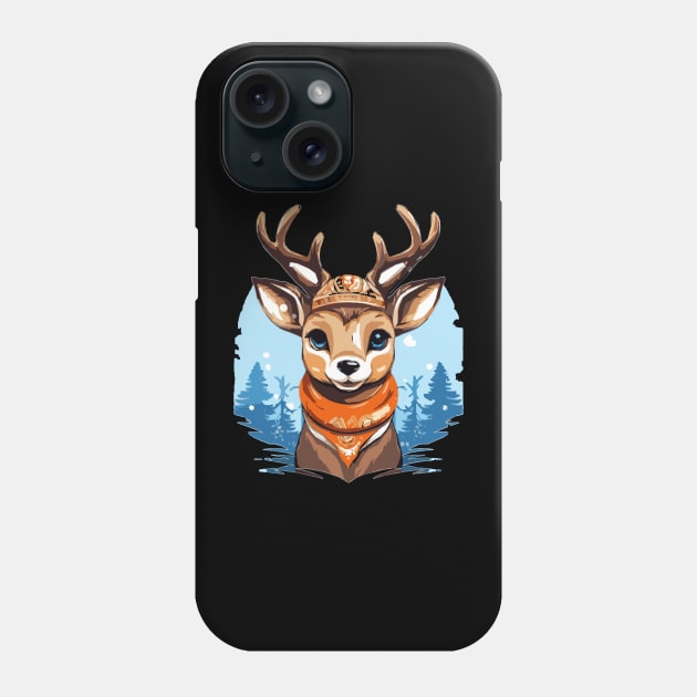 Cute Comic Reindeer Phone Case by Obotan Mmienu