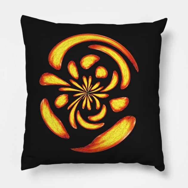 Dancing fire balls Pillow by Gaspar Avila