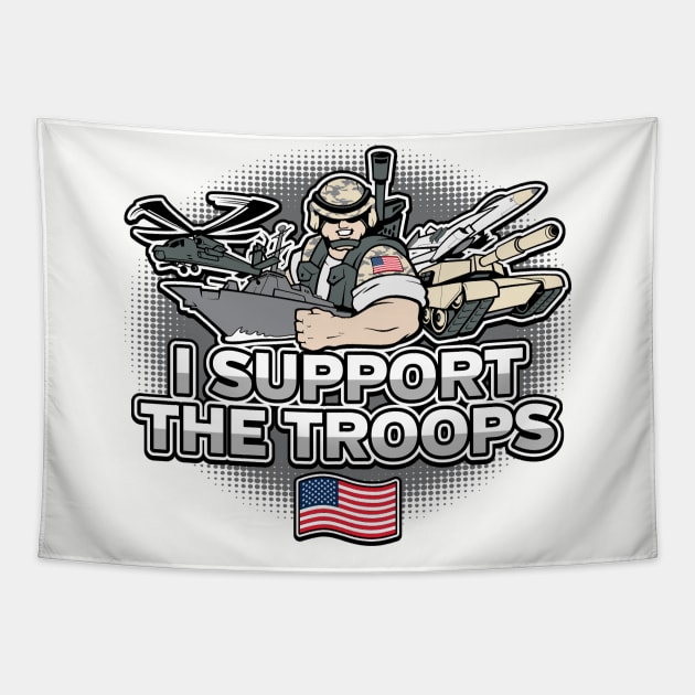 I Support The Troops Tapestry by RadStar