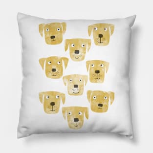 Golden Labrador Retriever Dogs Pillow