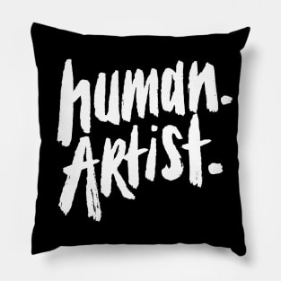 human artist - human artists anti ai art Pillow