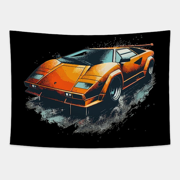 Lamborghini Countach Tapestry by Vehicles-Art