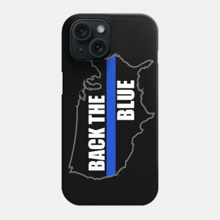 Back The Blue USA Flag Thin Blue Line Phone Case