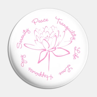 Serenity Tranquility Lotus (Pink) Pin