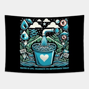 Water is life, celebrate its importance today Tapestry