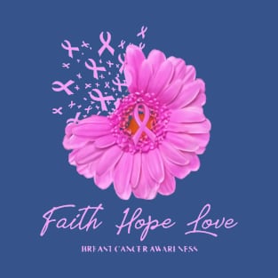 breast cancer faith sunflower  3 T-Shirt