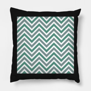 Pale Green Gray Chevron ZigZagFall Halloween Repeat Pattern Pillow