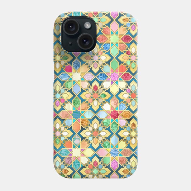 Gilded Moroccan Mosaic Tiles Phone Case by micklyn